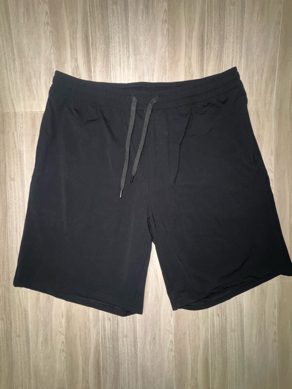 Men's Black Drawstring Lounge Shorts